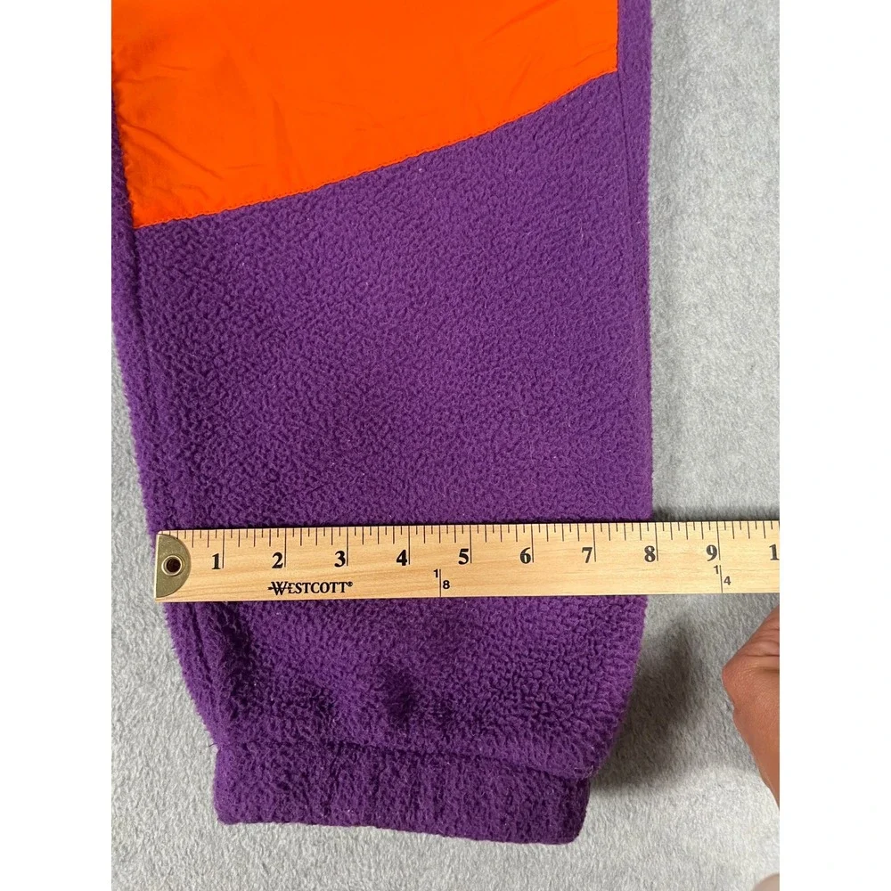 The North Face Denali Fleece Pants Purple Orange Colorblock Mens Joggers Large